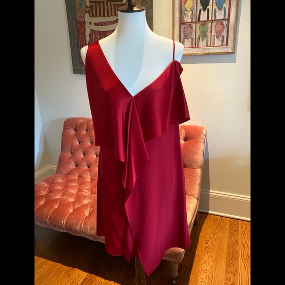 NWT Diane Von Furstenberg Asymmetrical Ruffle Dress - NWT - Picture 2 of 7